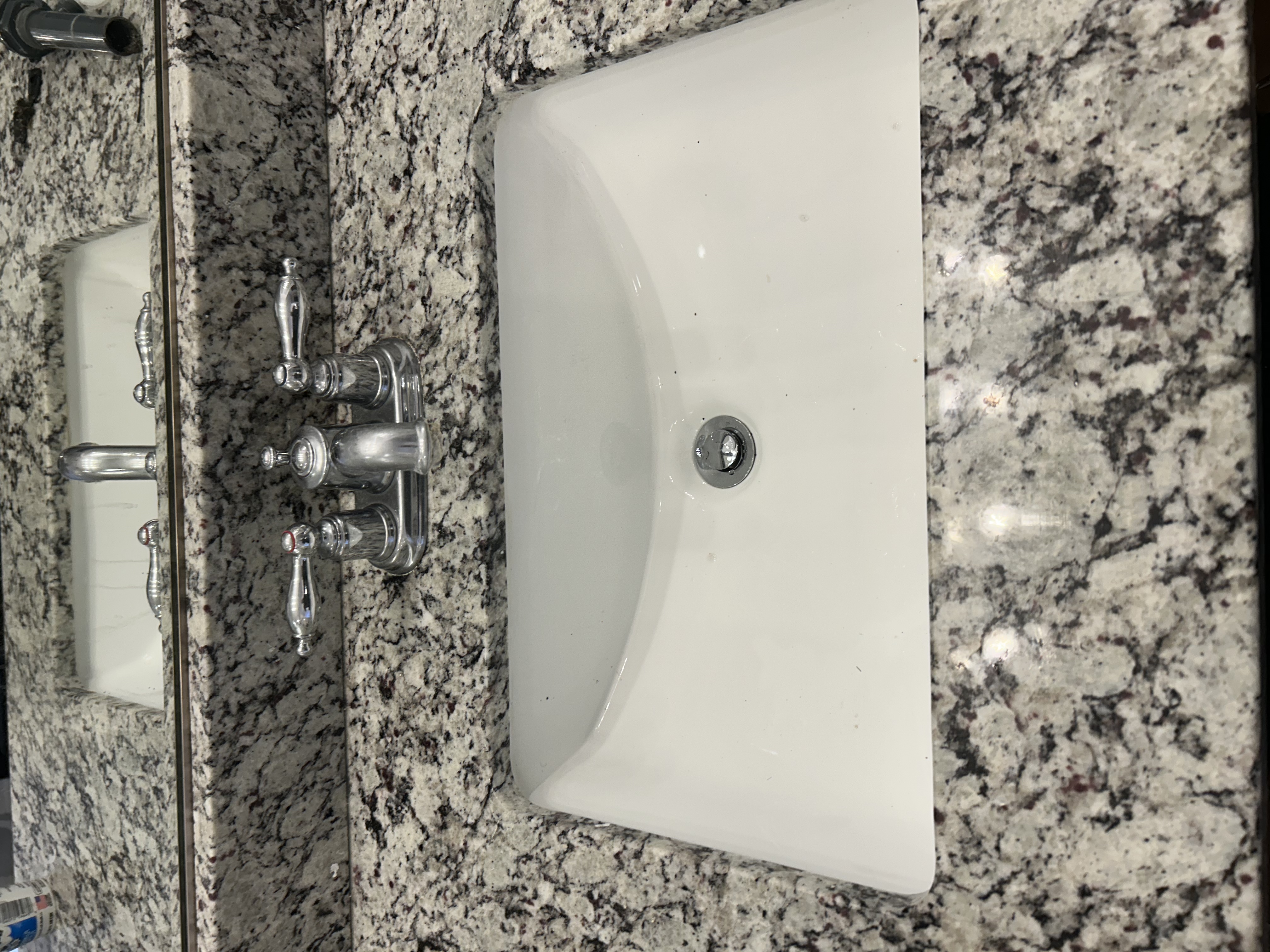 Master bath sink after new pop-up drain assembly installed — draining properly — Desert Rain Plumbing Peoria
